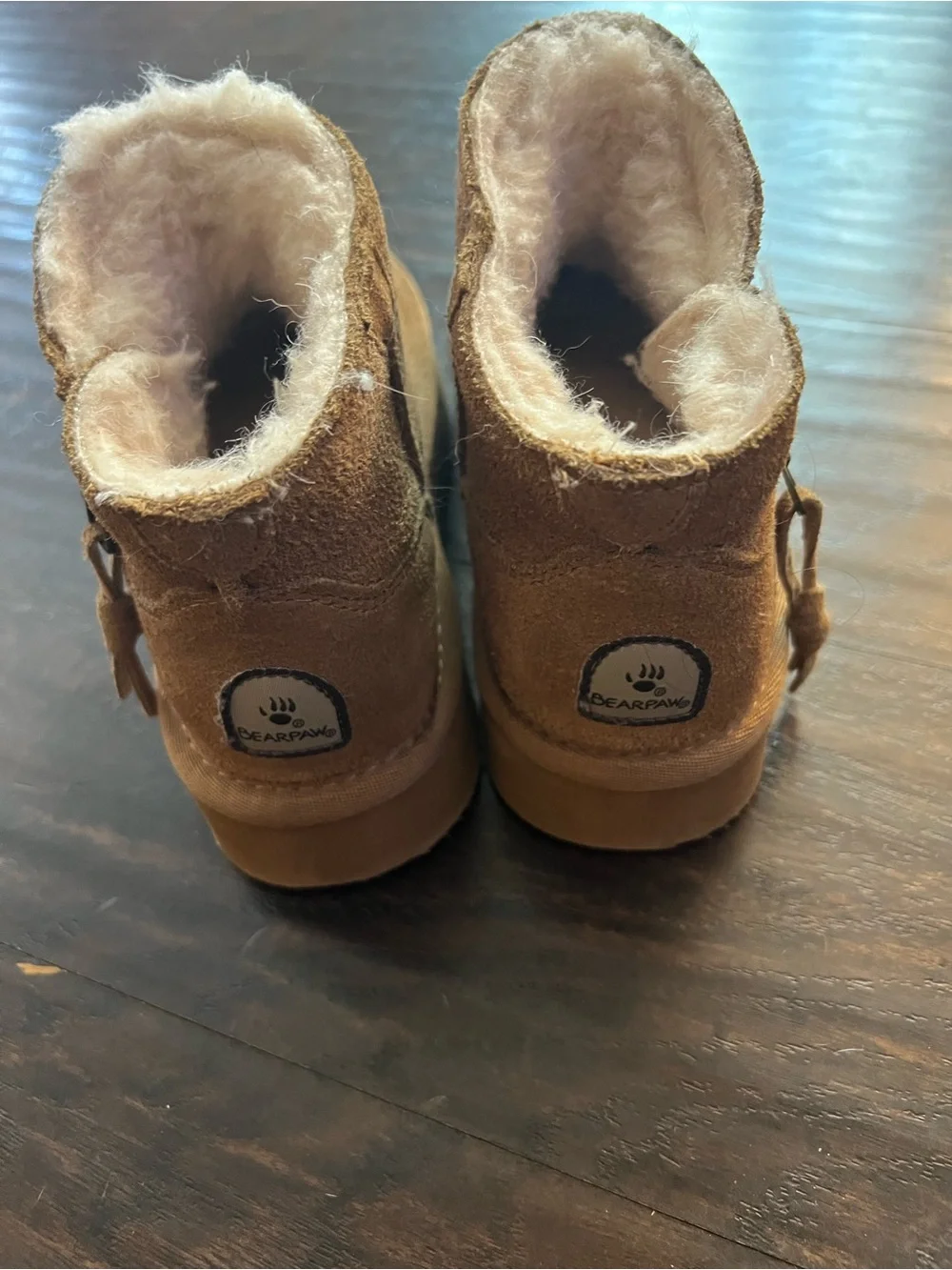 BearPaw Kids Chestnut Faux-Shearling Booties